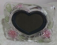 Home Beautiful Original Design Crystal Photo Frame Roses Heart Shaped Opening