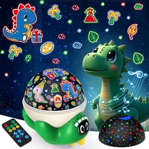 Dinosaur Night Light Projector for Kids Green Dino Toys for Boys Star Night L... - Picture 1 of 7