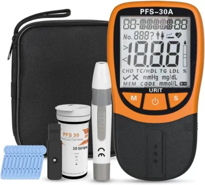 Household blood lipid analyzer cholesterol triglyceride five item tester - Image 1 of 4