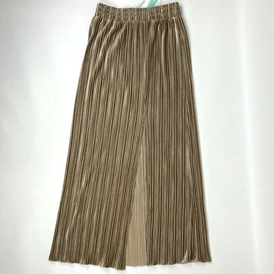 Maxi Falda UMGEE M Cintura Alta Terciopelo Acanalado con Abertura Frontal Fiesta Cóctel Glamour Foto 1 de 4