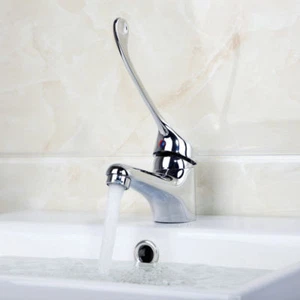 Bathroom Basin Sink Faucet Chrome Brass Single Handle/Hole Mixer Taps Deck Mount - Picture 1 of 9