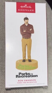 2023 Hallmark Keepsake MAGIC SOUND Ornament Ron Swanson Parks And Recreation NEW - Picture 1 of 4