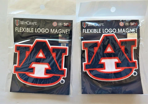 LOT OF TWO (2) AUBURN TIGERS, FLEXIBLE MAGNETS FROM WINCRAFT Cover