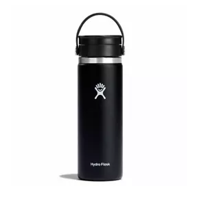 Termo botella de agua negra café Hydro Flask W20BCX001 boca ancha Flex Sip 20 oz - Imagen 1 de 3