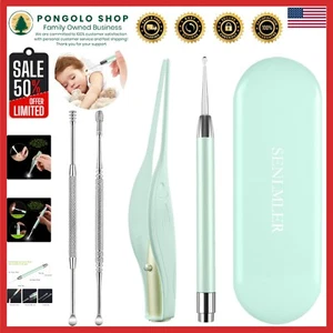 LED Light Ear Wax Removal Tool Kit - 4 Pack for Kids & Adults, Elegant Storage - Picture 1 of 11