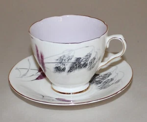 Vintage Old Royal Bone China Purple Wheat Tea Cup & Saucer Made In England /#8 - Picture 1 of 24