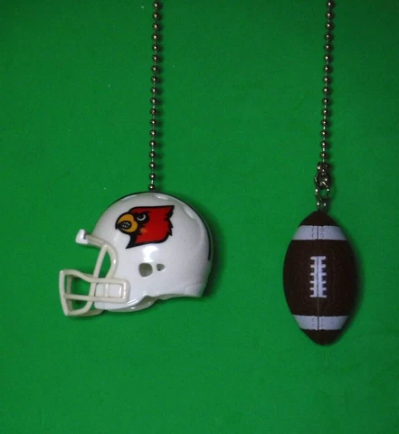 LOUISVILLE CARDINALS HELMET AND FOOTBALL CEILING FAN PULL CHAIN SET Cover