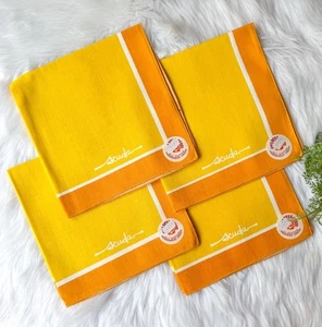 Scuda Cloth Napkins Fallani & Cohn Yellow Gold Color Block Retro Bob Van Allen - Picture 1 of 4