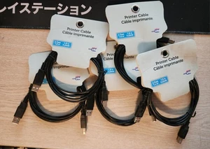 Lot of 5 Replacement USB Printer Cables 6FT Brand New - Picture 1 of 3