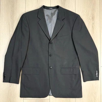Oscar de la Renta Profile Blazer Men’s 40R Black Wool Blend Made in Lithuania - Image 1 of 4