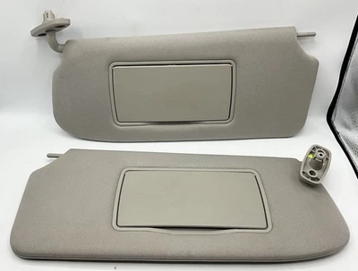07 - 12 Nissan Sentra Sun Visor Shades Dual Vanity Mirror Pair Gray Used OEM - Image 1 of 3