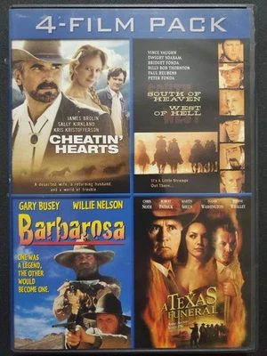 Cheatin' Hearts/ South of Heaven, West of Hell/Barbarosa/Texas Funeral DVD - Image 1 of 4