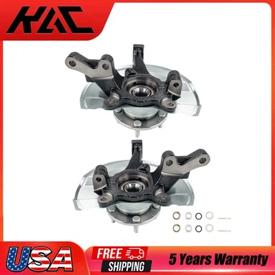 2PCS Front Steering Knuckle Wheel Hub Bearing Set For 2008-2012 Dodge Caliber - Image 1 of 4