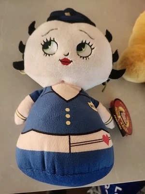 2017 10" Betty Boop police Plush Stuffed Bean Bag KellyToy With Tag Gift Item - Image 1 of 4