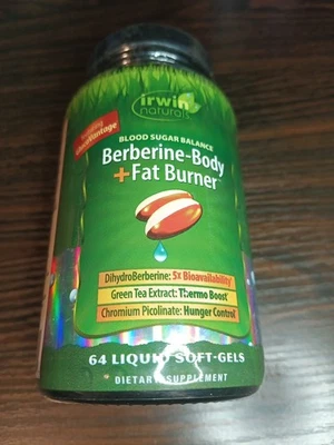 Irwin Naturals Balance Berberina-Cuerpo+Quemador de Grasa 64 Cápsulas Blandas Líquidas EXP 06/26 Foto 1 de 4