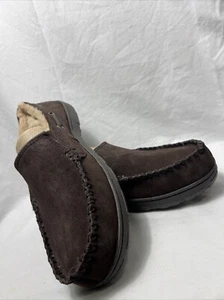 Chaps Schuhe Herren L (9,5-10,5) Mokassin Slipper Braun Wildleder Komfort Freizeit - Bild 1 von 9