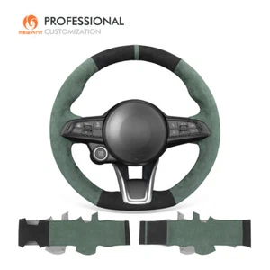 Funda de volante MEWANT puntada a mano Alcantara para Alfa Romeo Giulia Stelvio Tonale - Imagen 1 de 10