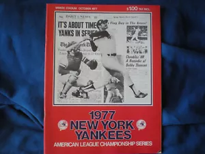 1977 ALCS YANKEES YANKEE STADIUM PROGRAM - Picture 1 of 2