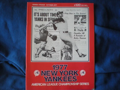1977 ALCS YANKEES  YANKEE STADIUM  PROGRAM - Image 1 of 2