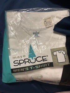 Mayo Spruce T Shirt 2 Pack Mens Vintage 60s Deadstock NEW 1960s Shirts T-Shirt S - Picture 1 of 3