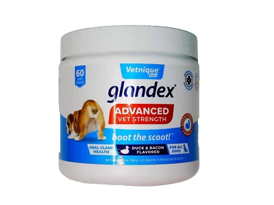 VETNIQUE +LABS GLANDEX ADVANCED VET STRENGTH SUPPLEMENT FOR ALL DOGS 60 CHEWS - Image 1 of 3