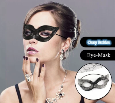 SN-A2-3 Sequin Cat Eye-mask Child Adult Masquerade Mask Party Costume Accessory - Image 1 of 4