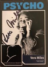 Psycho VERA MILES SIGNED One of a Kind Card - RARE