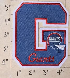 1 VINTAGE NEW YORK GIANTS FUSSBALL BUCHSTABE NFL FUSSBALLAUFNÄHER - Bild 1 von 1