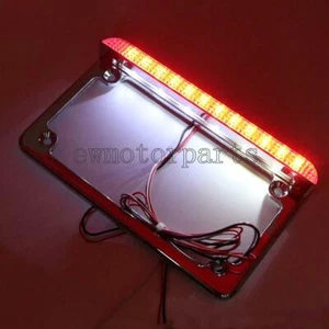 LED License Plate Frame Brake Light For Suzuki Boulevard C50 C109R M109R M50 M90 - Picture 1 of 6