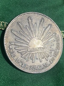 1875 Do C-M 8 Reales Mexico Gold Toned - Picture 1 of 8