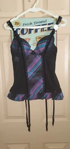 LADIES CORSETTE TOP 'NO EXCUSE' BNWOT SIZE 75B W/- SUSPENDERS - Picture 1 of 9