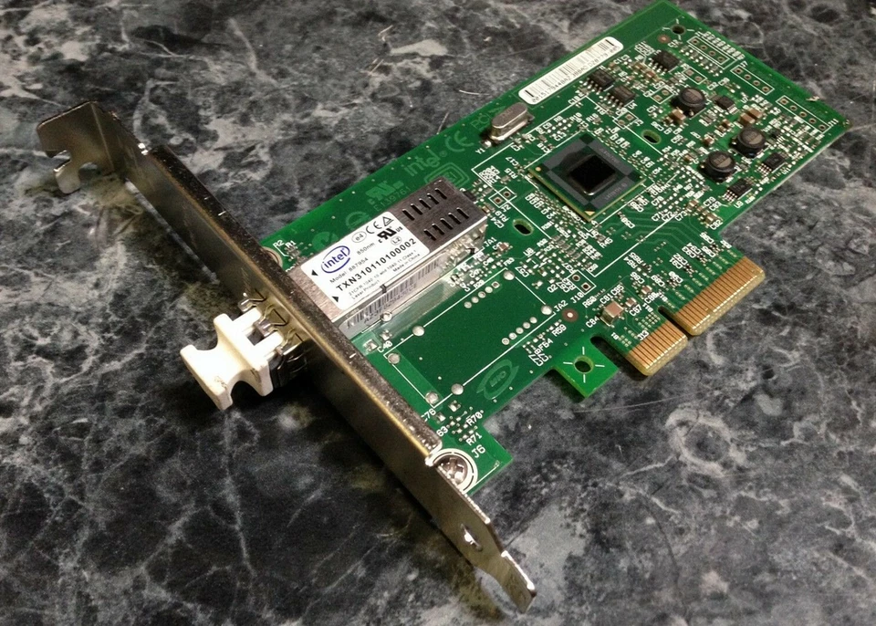 Intel Pro/1000 Pci-e Network Interface Card NIC C60719 Fiber Adapter Dell 0gf668 - Image 1 of 1