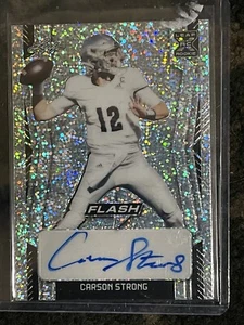 CARSON STRONG 2022 Leaf Flash RC Auto 33/40 Silver Philadelphia Eagles - Picture 1 of 3