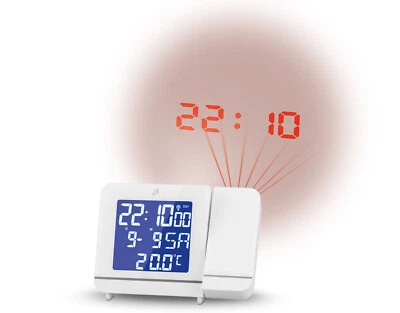 Digitaler Projektionswecker / Funkuhr - DIMMBAR - in weiß von AURIOL - Bild 1 von 3