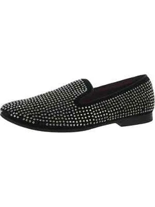 STEVE MADDEN CAVIARR MEN'S SLIP-ON SHOES COLOR BLACK RHINESTONE SIZE 7.5 NIB - Picture 1 of 4
