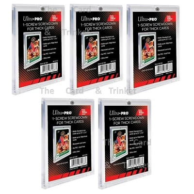 5x Ultra PRO 100pt Screwdown Thick Card Display Holder Protector Single 1-Screw - Image 1 of 4