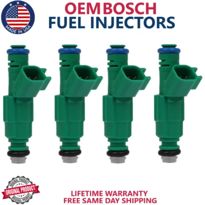 Оригинальные топливные форсунки x4 BOSCH для Mazda 6 2,3 л I4 2003, 2004, 2005 годов выпуска - Изображение 1 из 4