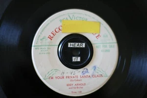 EDDY ARNOLD "I'M YOUR PRIVATE SANTA CLAUS" 1954 COUNTRY ON RCA (VG+) LISTEN! - Picture 1 of 2