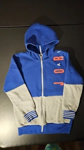 Air Jordan Full Zip Hoodie Jacket Youth L Blue/Gray Sweatshirt - Picture 1 of 15
