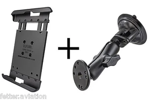 RAM Suction Cup Mount for Samsung Galaxy Tab S2 8.0, Used W/Otterbox Defender - Picture 1 of 3