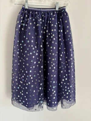 Cat & Jack 女孩紫色脚趾裙长银色虹彩星星 6-6x — 第 1/4 张图片