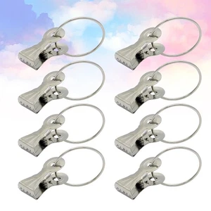 Anillo de cortina de acero inoxidable grueso 20 piezas con clip de cortina para uso doméstico - Imagen 1 de 11