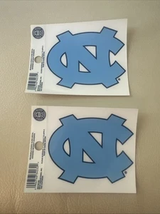 NEU Menge 2 North Carolina Teer Heels UNC 4" Rico wiederverwendbar statisch haften Aufkleber T3 - Bild 1 von 4