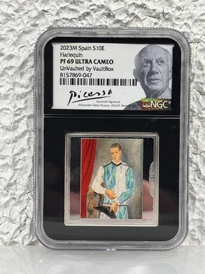 Spain 2023M S10E Picasso Harlequin - NGC PF 69 Ultra Cameo Euro Espana - Image 1 of 3