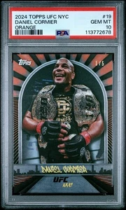 2024 Topps UFC NYC Daniel Cormier Orange 1/5 PSA 10 Gem Mint - Picture 1 of 6