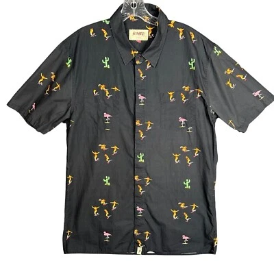 Мужские рубашки Altamont Skatebirds на пуговицах размер XL цвет древесный уголь черный кактус фламинго Sk - Изображение 1 из 4