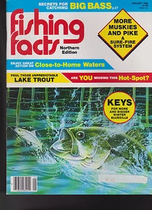 Fishing Facts Magazine Big Bass Lake Trout Muskies Pike January 1985 - Picture 1 of 1