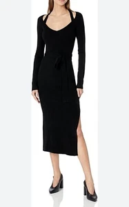 NWT PAIGE Cherise Long Sleeve Cutout Turtleneck Wool Blend Midi Sweater Dress M - Picture 1 of 3