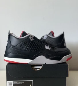 Jordan 4 Retro Bred Reimagined BQ7669-006 (PS) Size 2Y New Authentic - Picture 1 of 10