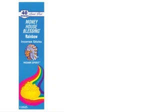 MONEY HOUSE BLESSING [INCENSE STICKS] RAINBOW, INDIAN SIRIT(1 pack of 40 Sticks) - Picture 1 of 1